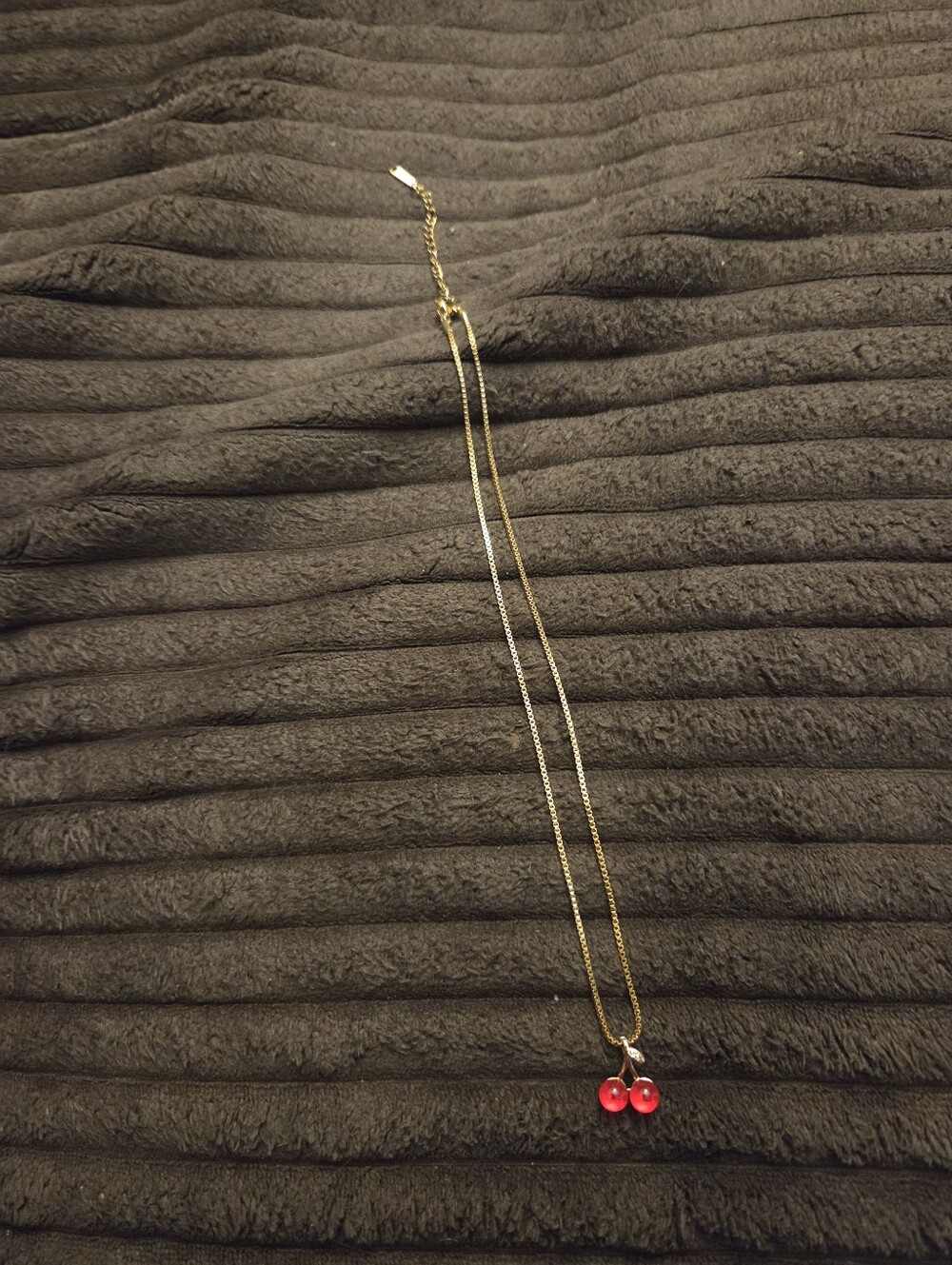 Solarié Rose Gold-Plated Titanium Steel Cherry Pendant Necklace